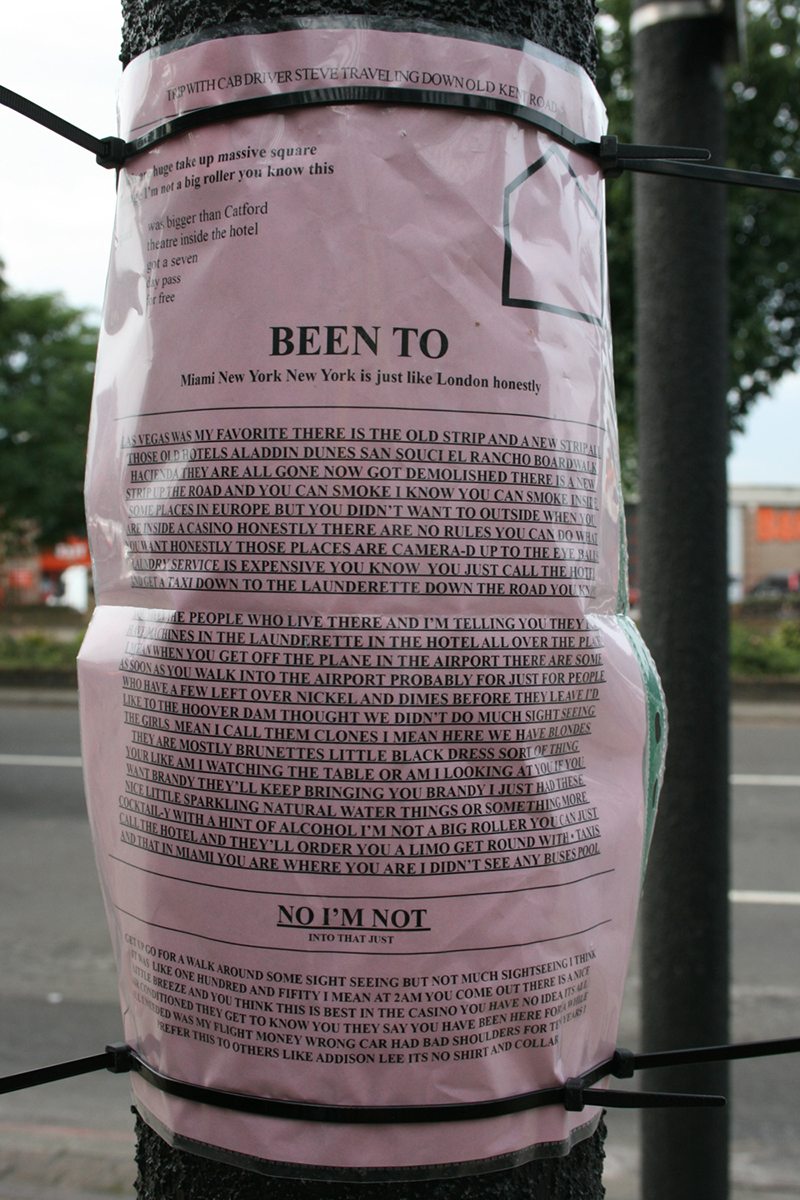 Fake Planning Notices (Old Kent Road), 2014, digital photograph